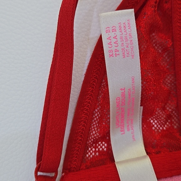 Victoria's Secret Pink Red Lace Bralette - Picture 6 of 7
